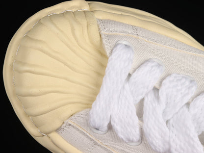 MAISON Mihara Yasuhiro Blakey Og Sole Leather Low Beige Sneakers - White Unisex Streetwear Limited Edition