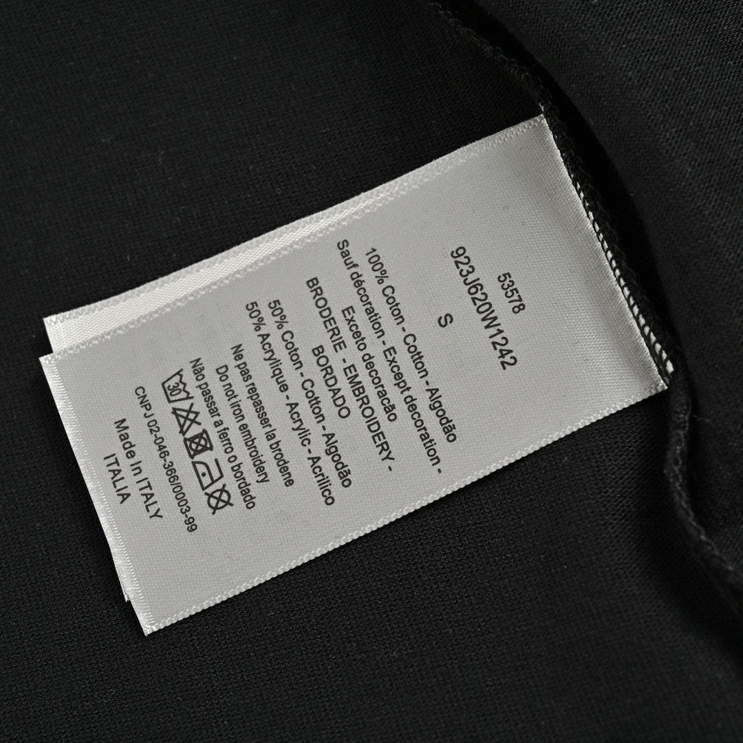 Camiseta negra con estampado de estrella de Dior