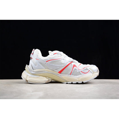 BALENCIAGA Runner - Beige Red Sneakers - White Unisex Streetwear Limited Edition - The Balenciaga Runner x White Beige Red sneakers offer a fresh and sophisticated take on