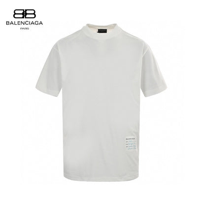 Balenciaga T-shirt With Label Detail - White Unisex Streetwear Limited Edition - <span>Minimalist design. Features a small label detail at the bottom. Made from premium fabric for