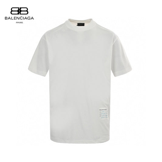 Balenciaga T-shirt With Label Detail - White Unisex Streetwear Limited Edition - <span>Minimalist design. Features a small label detail at the bottom. Made from premium fabric for