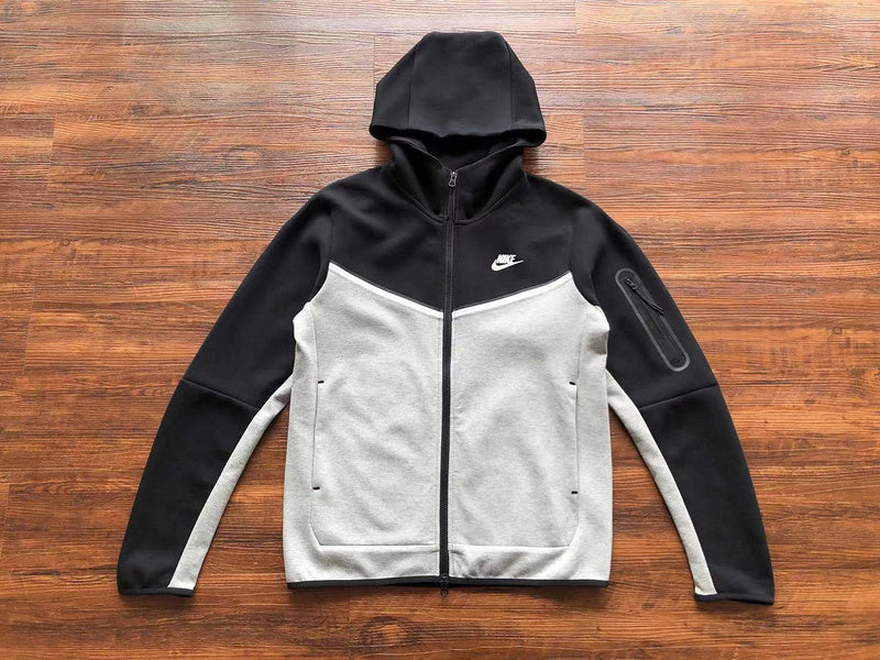 NIKE Tech Fleece Hoodie - - Grey - Black Unisex Streetwear Limited Edition