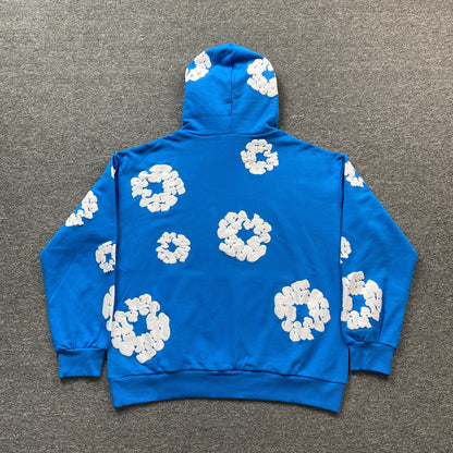 DENIM Tears Cotton Wreath Hoodie Azure - Blue Unisex Streetwear Limited Edition