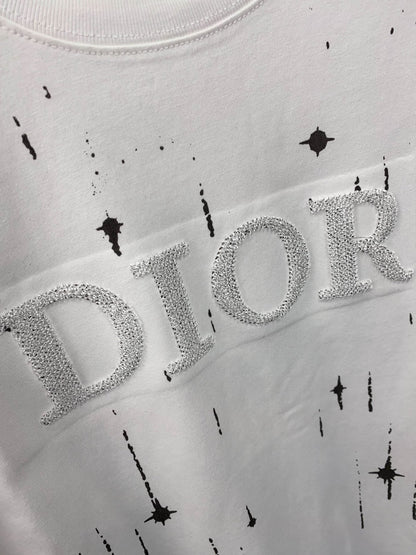 Dior Starry Sky T-shirt In - White Unisex Streetwear Limited Edition - The Dior Starry Sky T-Shirt in white is a striking blend of elegance and contemporary