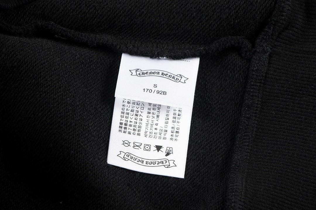 CHROME Hearts Wool White Cross Sweatshirt - Black Unisex Streetwear Limited Edition