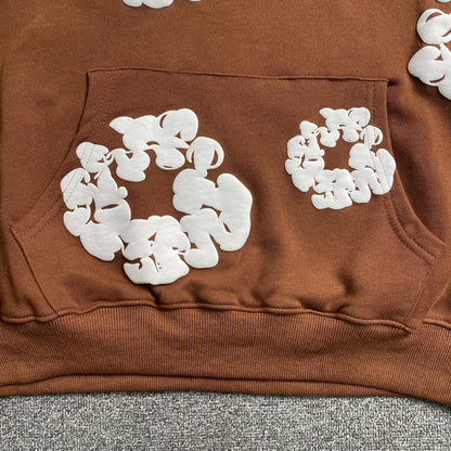 SUDADERA CON CAPUCHA DENIM TEARS CORONA DE ALGODÓN MARRÓN