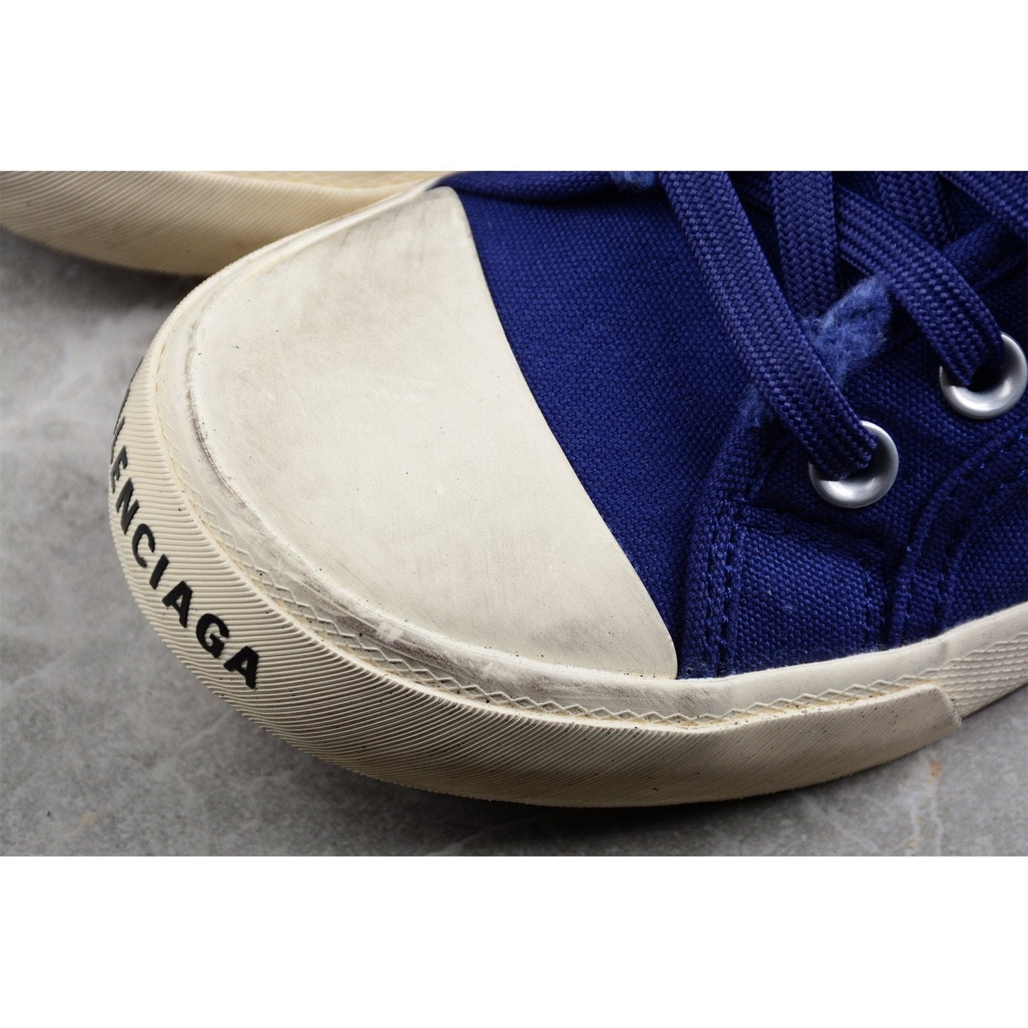 BALENCIAGA Paris High Vulc Destr - Sneakers - Blue Unisex Streetwear Limited Edition - Introducing the BALENCIAGA Paris High Vulc Destr x Blue, a striking embodiment of urban edge