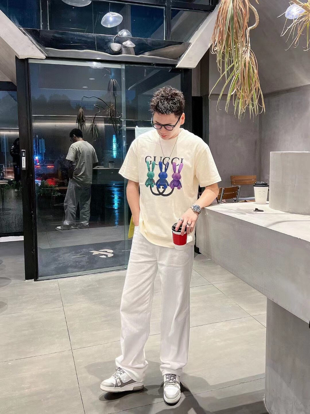 Camiseta Gucci Bunny Trio (Blanca)