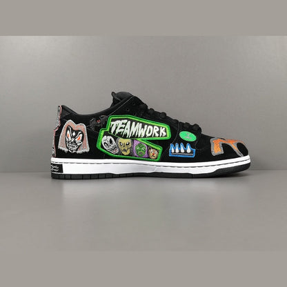 NIKE Sb Dunk Low Pro - Neckface Unisex Streetwear Limited Edition