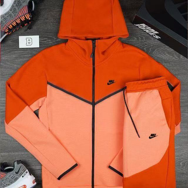 NIKE Tech Fleece Hoodie - Campfire - Orange Unisex Streetwear Limited Edition - The NIKE TECH FLEECE HOODIE CAMPFIRE ORANGE - REPLICA fuses modern sportswear innovation with bold