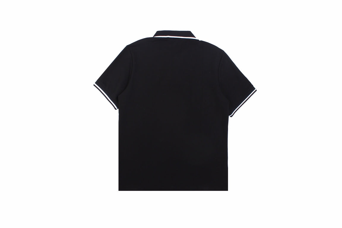Dior Polo Shirt With Floral Logo Design - Black Unisex Streetwear Limited Edition - <p dir='ltr'><span>This Dior polo shirt features a floral logo design. It is black with