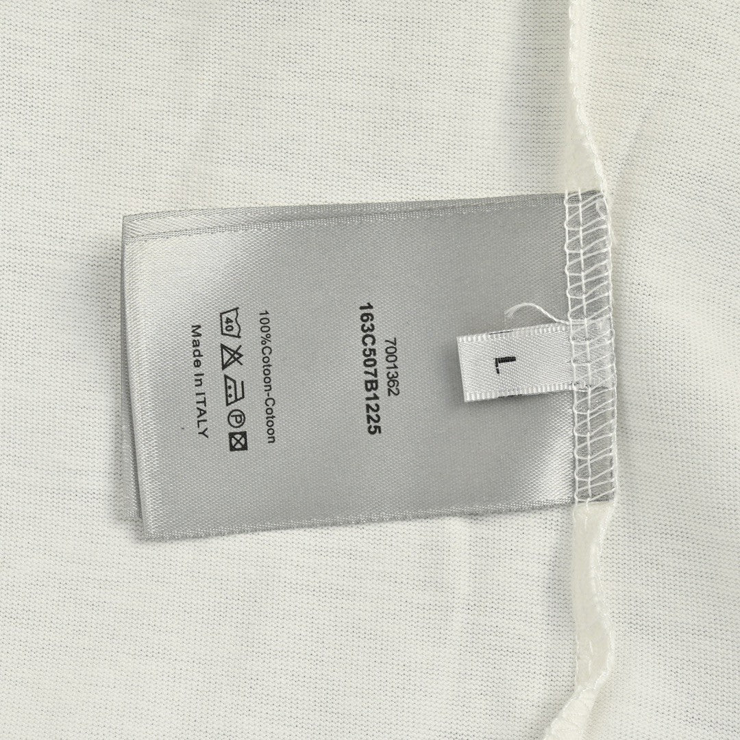 Camiseta con el logo artístico de Dior (blanca)