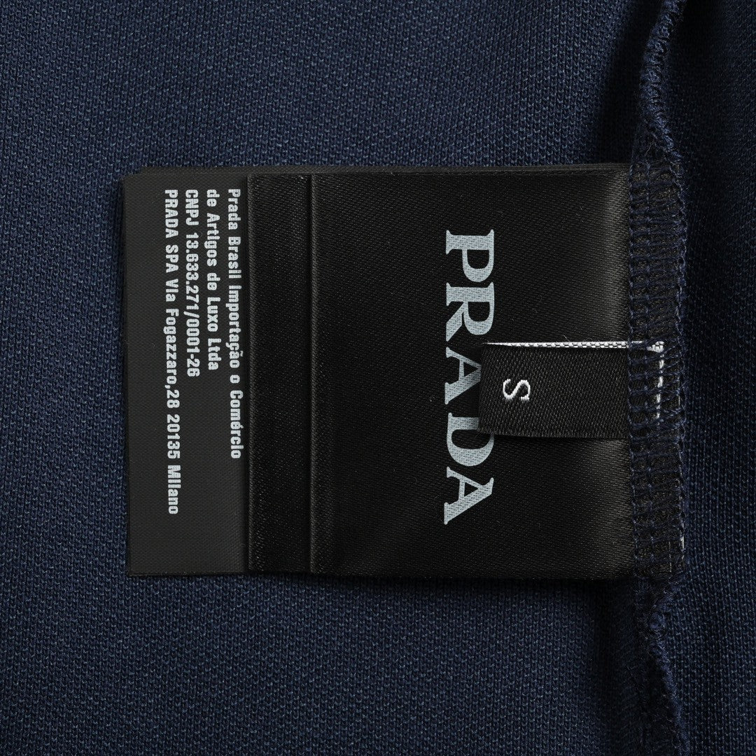 Prada Classic Navy Polo Shirt - box - replica sneakers