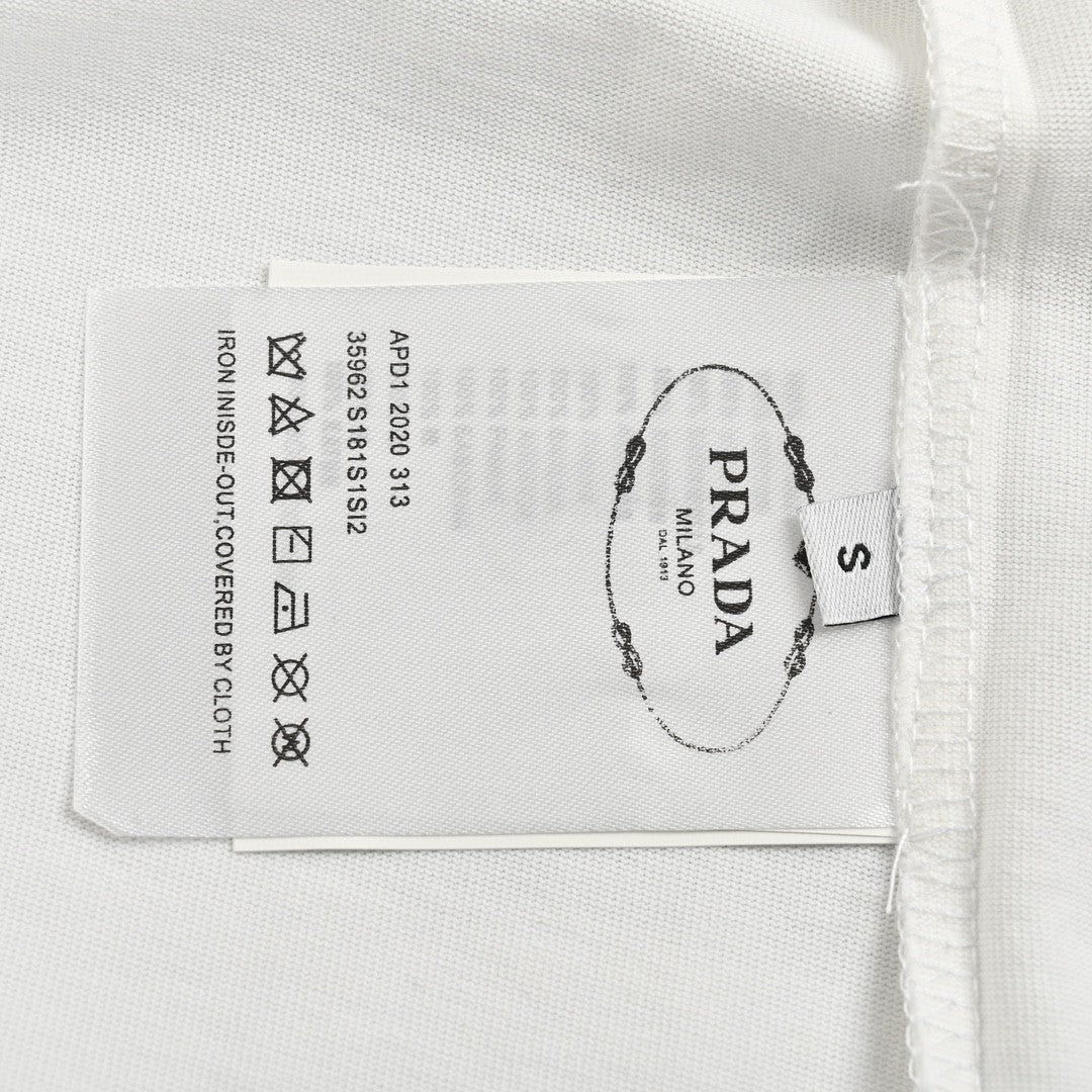 Prada Milano Logo T-Shirt (White) - box - replica sneakers
