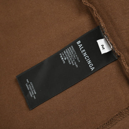 Camiseta de campaña política de Balenciaga (marrón)