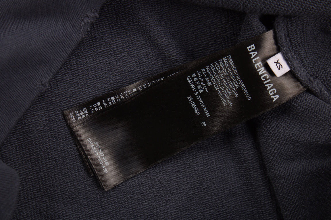 Sudadera con capucha Balenciaga Paris Graffiti - Azul