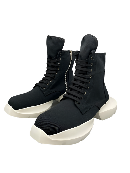 Rick Owens High-top Platform Sneakers - Black Unisex Streetwear Limited Edition - **Rick Owens Black High-Top Platform Sneakers: Futuristic Design and Superior Craftsmanship** Introducing the Rick Owe