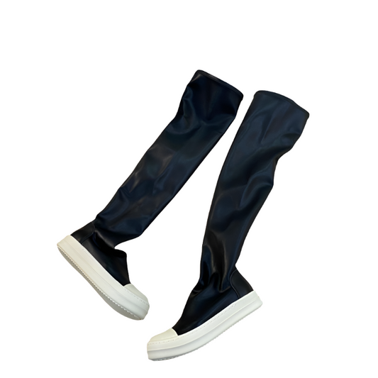 Over-the-Knee Sock Sneakers - Black Unisex Streetwear Limited Edition - **Over-the-Knee Sock Sneakers** Introducing a bold and innovative addition to your footwear collection, these over-the-knee
