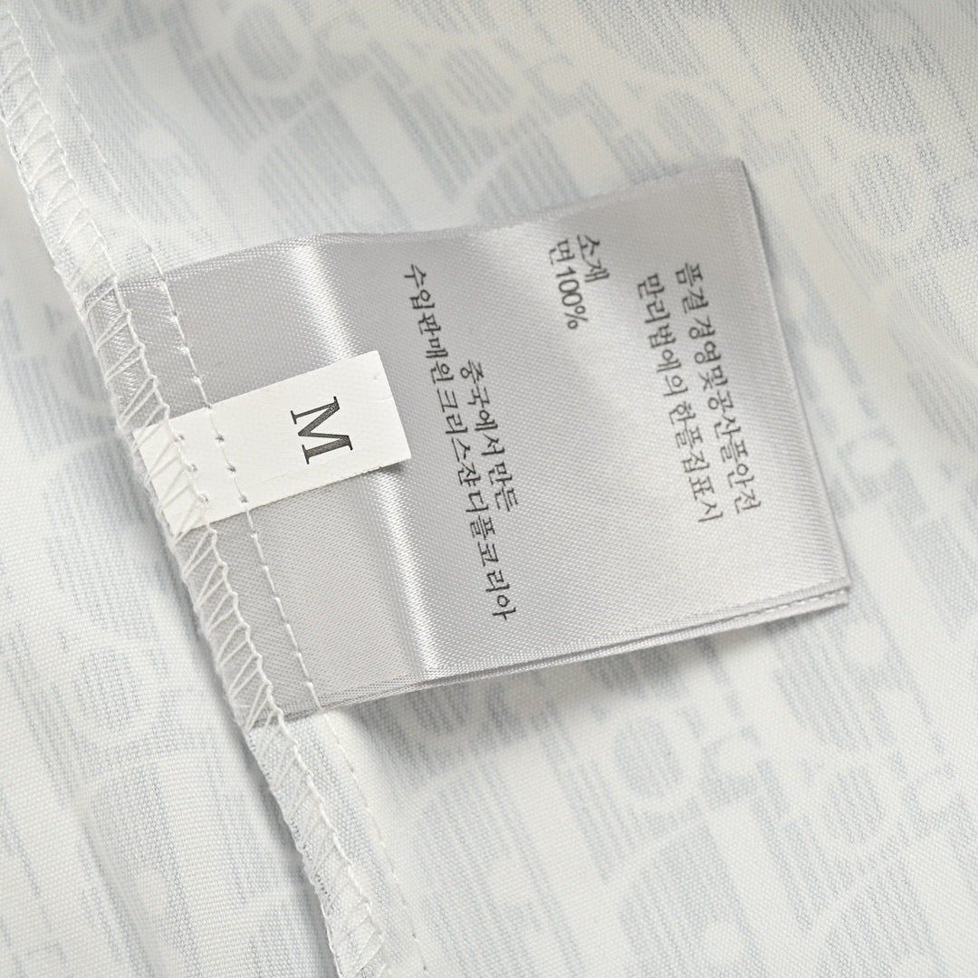 Camisa Dior con estampado de monograma (Gris)