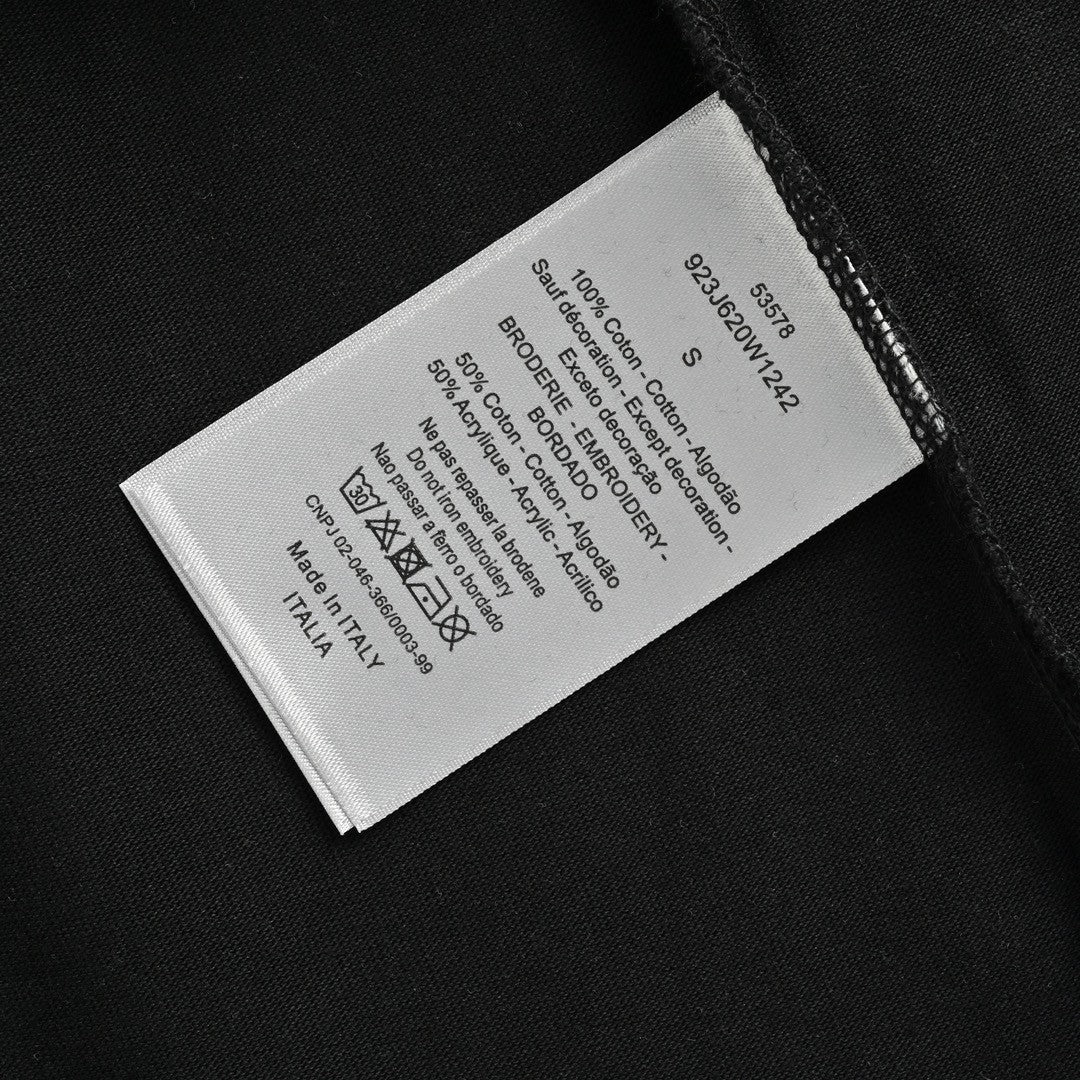 Camiseta con motivo de monograma Dior (negra)