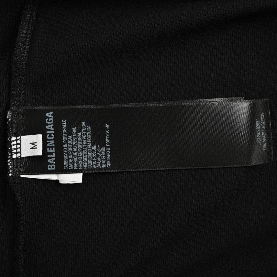 T-shirt noir à logo graphique multicolore de Balenciaga