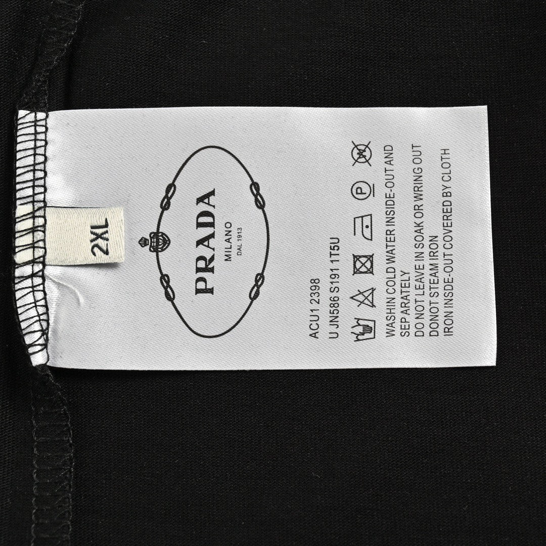 Prada Milano Black Emblem T-Shirt - box - replica sneakers