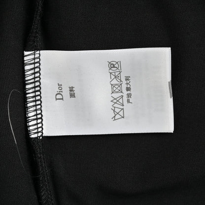 Camiseta Dior con logo goteando (negra)