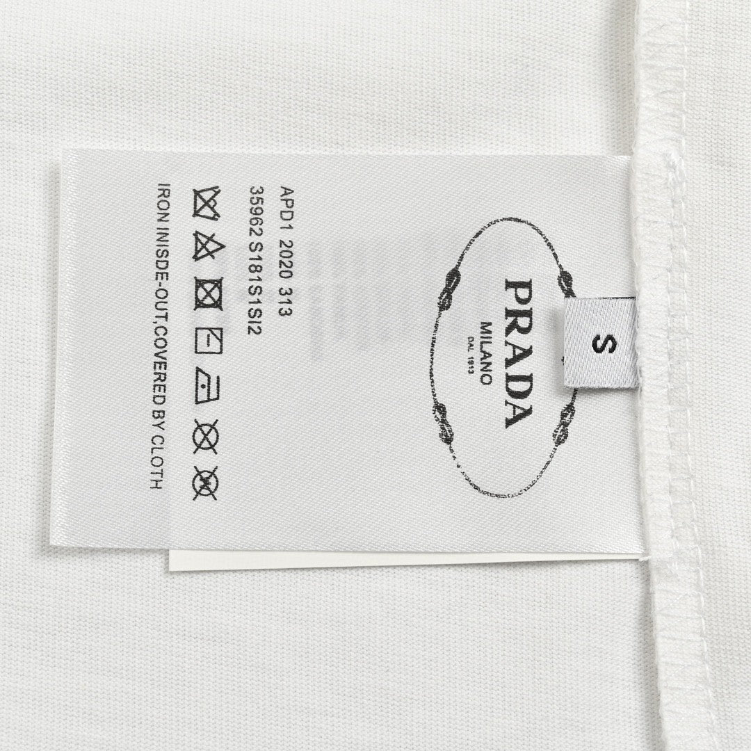 Prada Logo T-Shirt (White) - box - replica sneakers