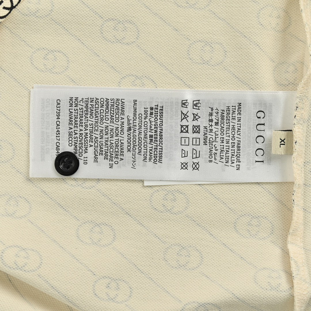 Gucci Beige GG Pattern Polo Shirt - box - replica sneakers