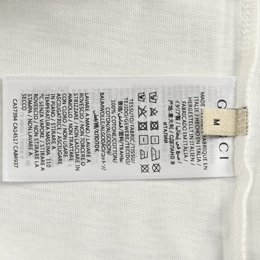 Camiseta blanca adornada de Gucci