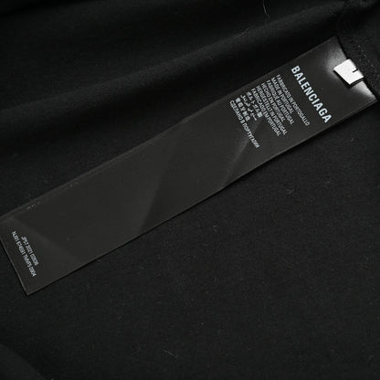 Camiseta gráfica con logo blanco de Balenciaga (negra)