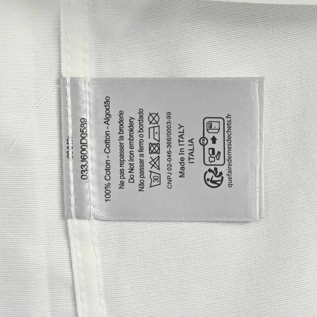 Camisa Dior de manga corta con botones (blanca)