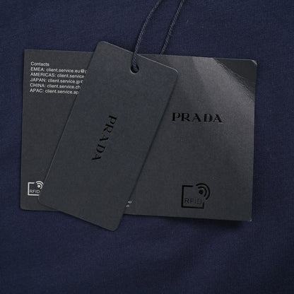 Prada Navy Blue Double Layer T-Shirt - logo - replica sneakers