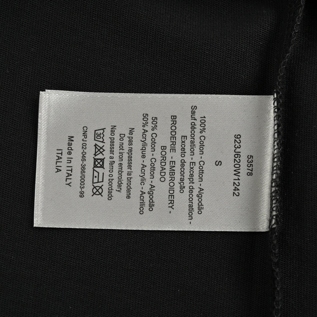 Camiseta negra gráfica de Dior Christian Dior