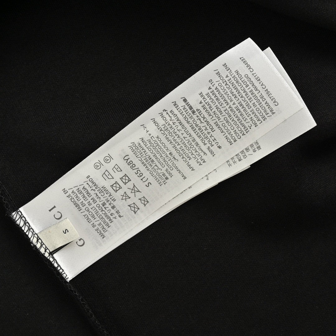 Polo à logo rayé Gucci (noir)