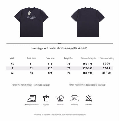 Camiseta negra con logo BALENCIAGA XXXL