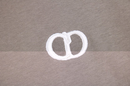 Dior Double D Logo T-shirt (khaki) - White Unisex Streetwear Limited Edition - <p dir='ltr'><span>This Dior t-shirt features a minimalist design with the 'CD' logo embroidered on
