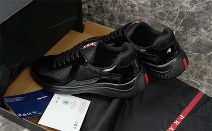 PRADA America's Cup Sneakers - Black Unisex Streetwear Limited Edition