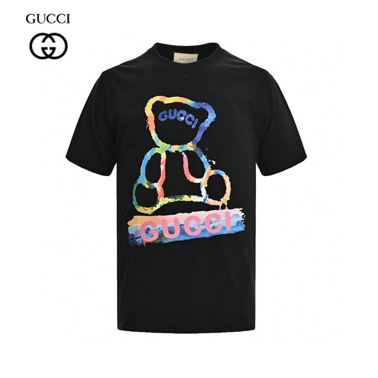 Gucci Teddy Bear Graphic T-shirt - Black Unisex Streetwear Limited Edition - <span>This Gucci t-shirt features a playful and vibrant design with a colorful teddy bear graphic