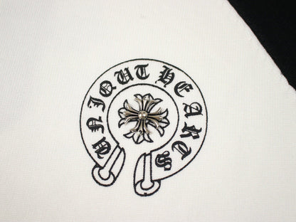 CHROME Hearts Horse Shoe Logo Longsleeve White - Black Unisex Streetwear Limited Edition