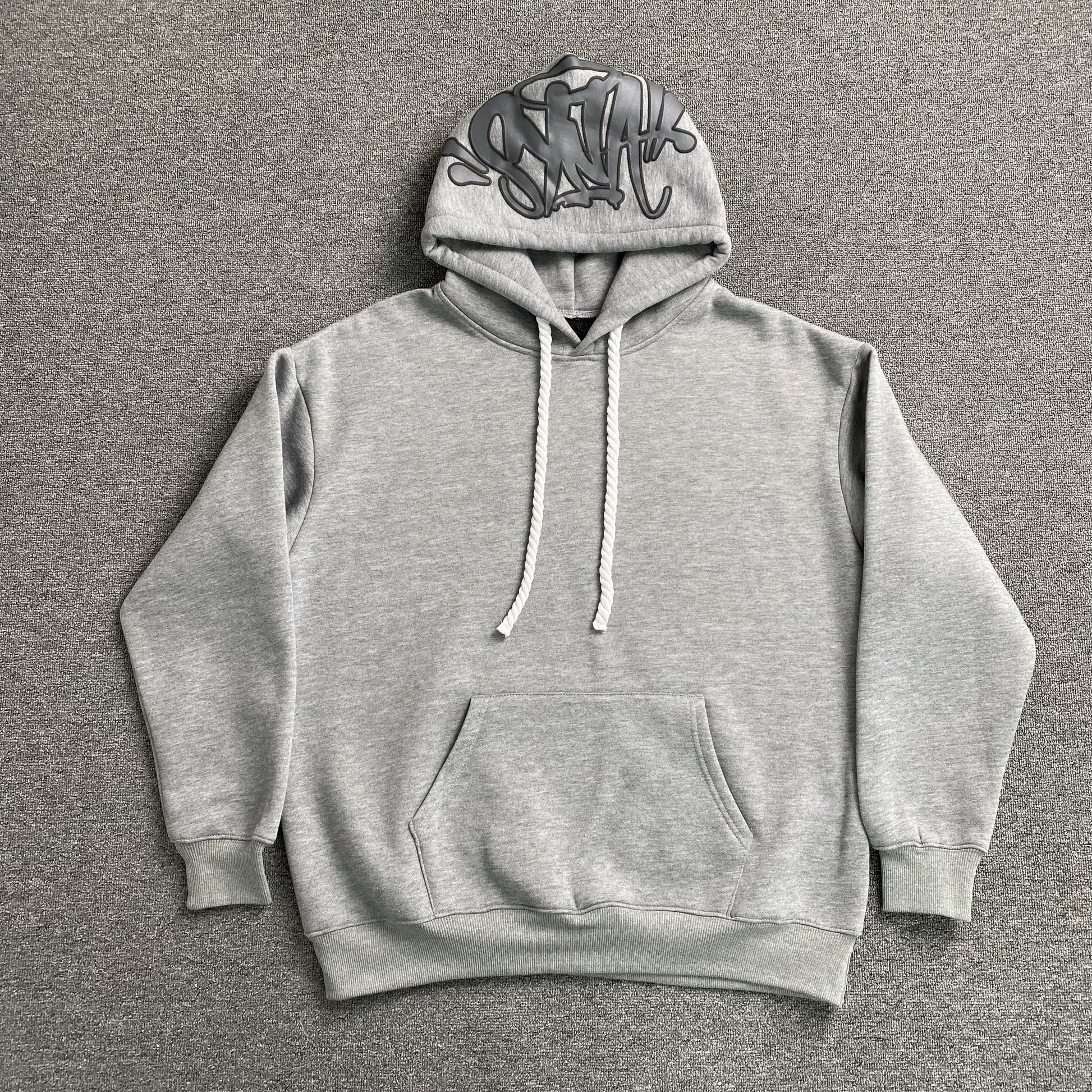 SYNA World Hood Logo Hoodie - Grey Unisex Streetwear Limited Edition