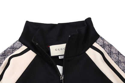 Chaqueta deportiva Gucci GG Supreme con rayas - Negra