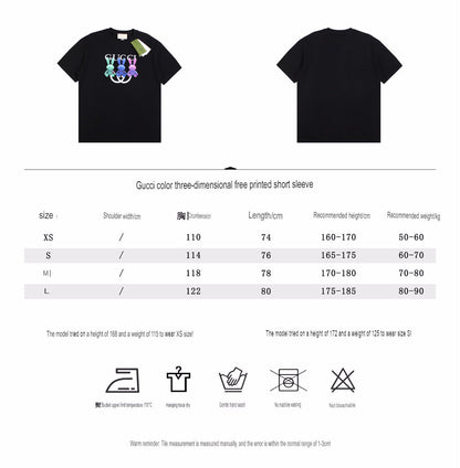 Camiseta Gucci Bunny Trio (Negra)