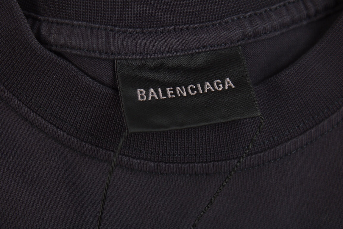 Camiseta negra con logo BALENCIAGA XXXL
