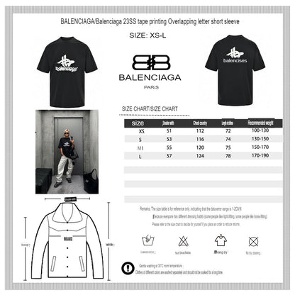Camiseta Balenciaga - Logotipo superpuesto