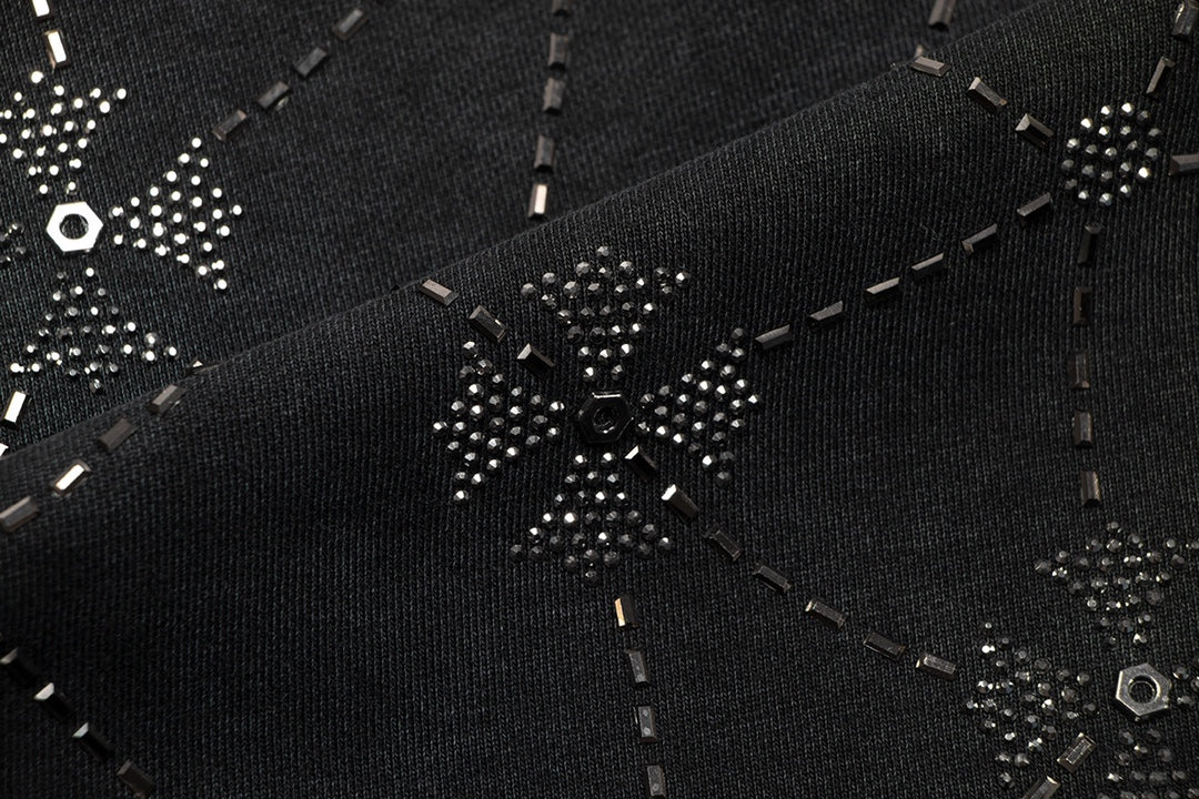 CHROME Hearts Rhinestone Network Sweatshirt Washed - Black Unisex Streetwear Limited Edition