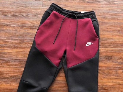 NIKE Tech Fleece Pants - Dark Beetroot - Phantom - Red Unisex Streetwear Limited Edition - The NIKE TECH FLEECE PANTS DARK BEETROOT/PHANTOM - REPLICA deliver a perfect blend of modern