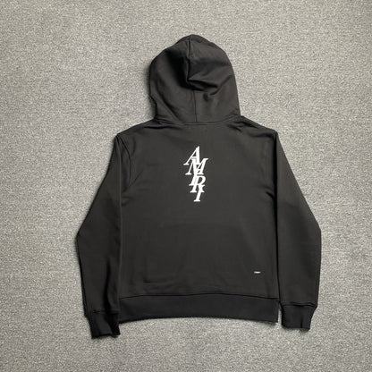 AMIRI Letter Logo Hoodie - Black Unisex Streetwear Limited Edition - The AMIRI LETTER LOGO HOODIE BLACK - REPLICA is the perfect blend of luxury streetwear