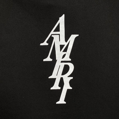 AMIRI Letter Logo Hoodie - Black Unisex Streetwear Limited Edition - The AMIRI LETTER LOGO HOODIE BLACK - REPLICA is the perfect blend of luxury streetwear