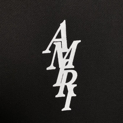 AMIRI LETTER LOGO HOODIE BLACK
